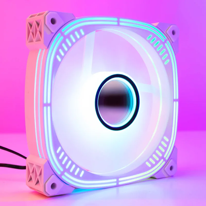 120 мм ПК компьютер ультра тихий светодиодный охлаждающий вентилятор Радиатор 1
