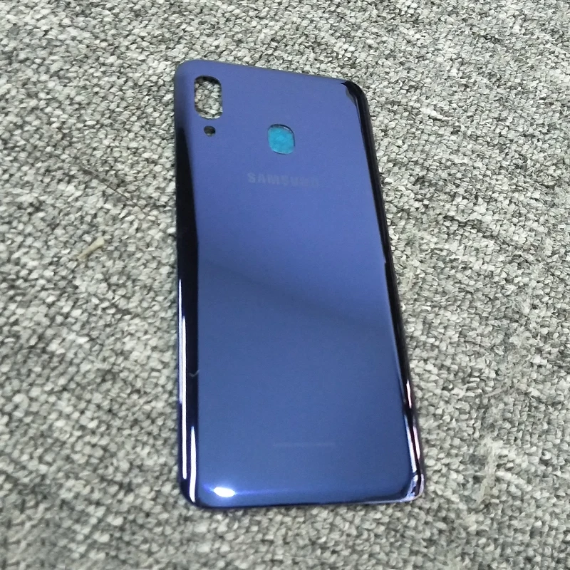 Samsung Galaxy A20 A 20 задняя крышка батарейного отсека задняя крышка корпуса чехол Замена для Galaxy A20 A 20 A205 SM-A205F - Цвет: Blue