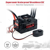 esc rocket v2 supersonic 45a esc waterproof brushless speed controller with 5 8v5a bec for 3650 motor 110 rc car parts