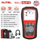 Autel AutoLink AL619 OBDII сканер диагностический инструмент wвсе 10 режимов тестирования OBD2, выключение индикатора проверки двигателя, диагностика ABSSRS