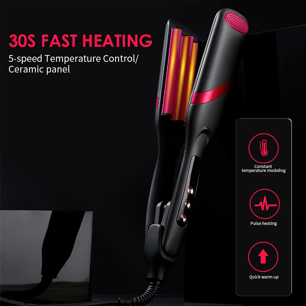 

Automatic Hair Curler Ceramic Curling Iron Heating Negative Ions 5 Gears Hair Wave Wand LCD Display Hair Curlers Styling Tools