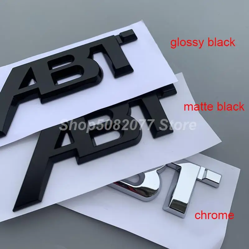 Хромовая/черная эмблема с буквами Для ABT автомобильный Стайлинг брызговик