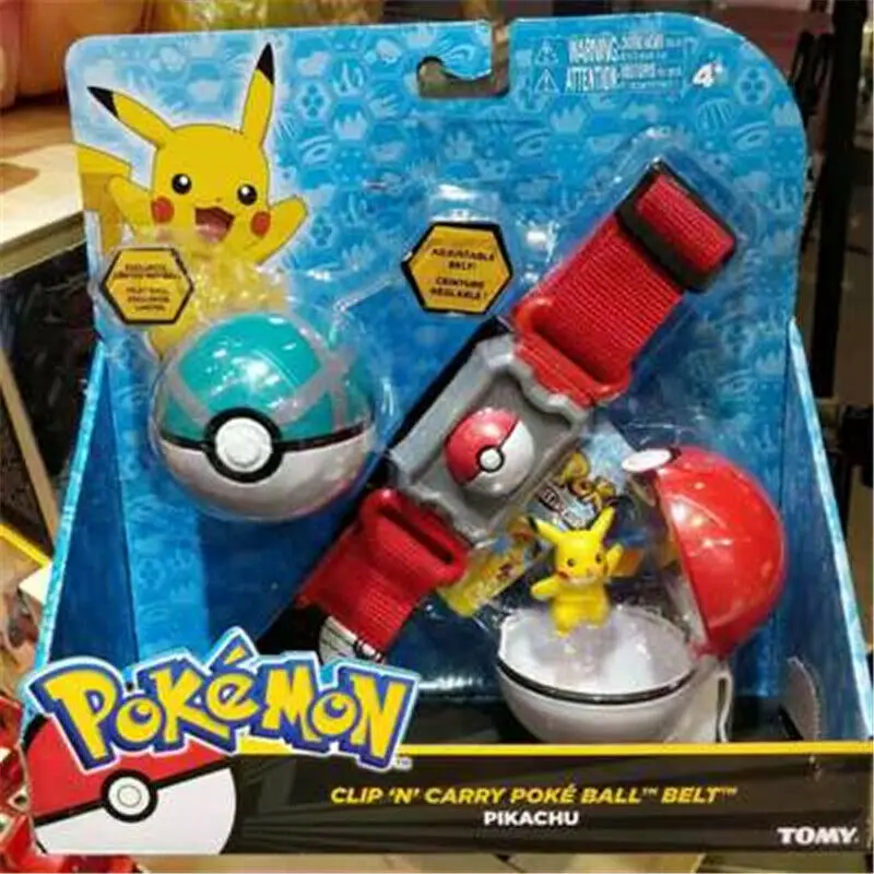 

Pokeball Carry Poke Pop-up Elf Ball Belt Anime Pokemon Pikachu Doll Toys Children Gift