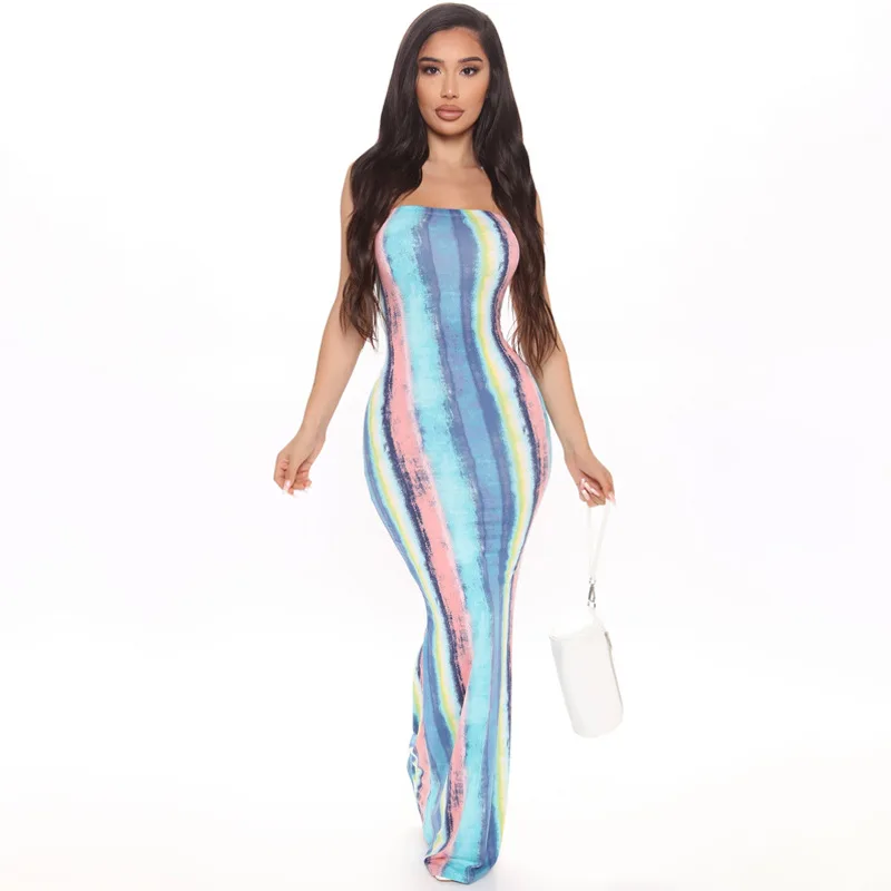 

Sexy Women Maxi Dress Off Shoulder Printed Backless Summer Dresses Bodycon Party Club Slim Long Dresses Vestidos Streetwear