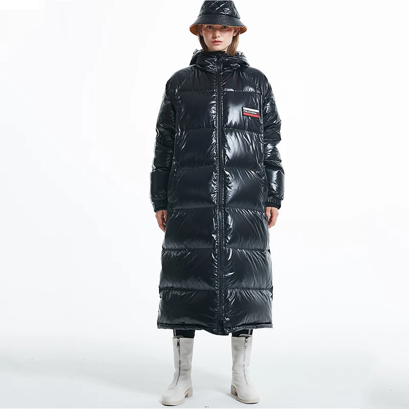 Оригинальная зимняя длинная пуховая куртка для женщин супертолстая и теплая