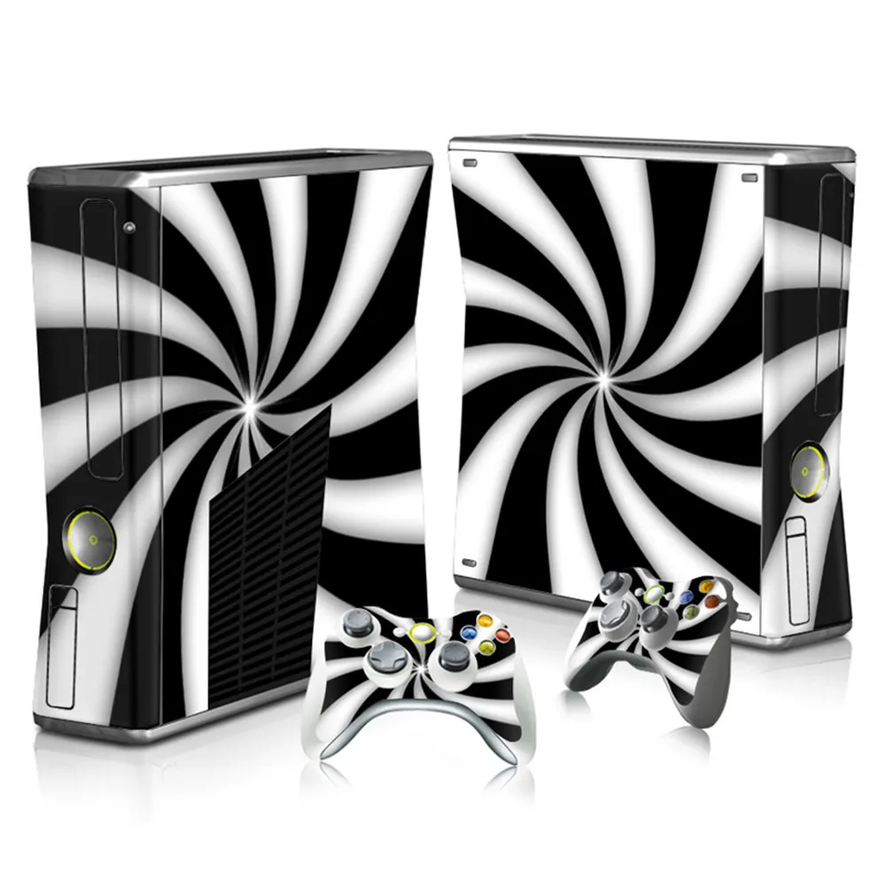 Skin Sticker Protector for Microsoft Xbox 360 Slim and 2 Controller Skins Stickers video games | Электроника
