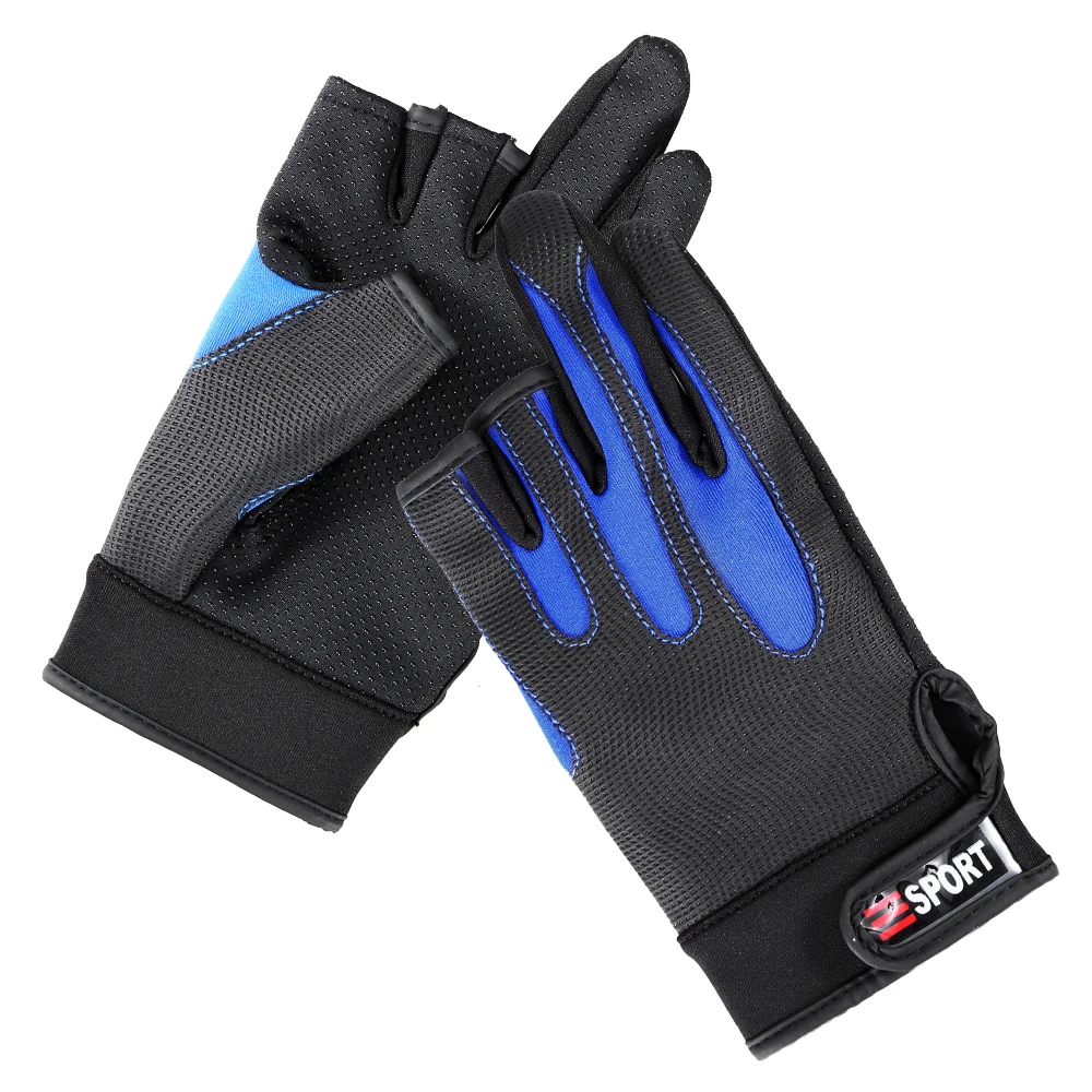 1 Пара Противоскользящие теплые перчатки половина пальца гладкая ткань для