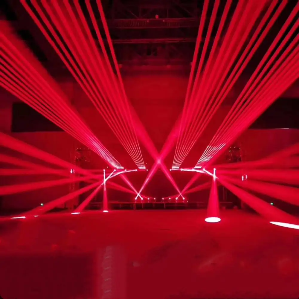 1 stk/partij Grote Power 6W RGB Full kих 6 Ogen движущийся лазерный свет Zes Hoofden DMX бар DJ вечевечерние