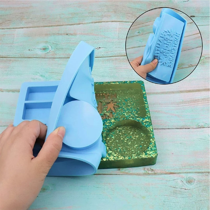 

1 Set Rolling Tray Epoxy Resin Mold Jewelry Storage Holder Silicone Mould DIY Crafts Serving Board Cup Mat Coaster Tool