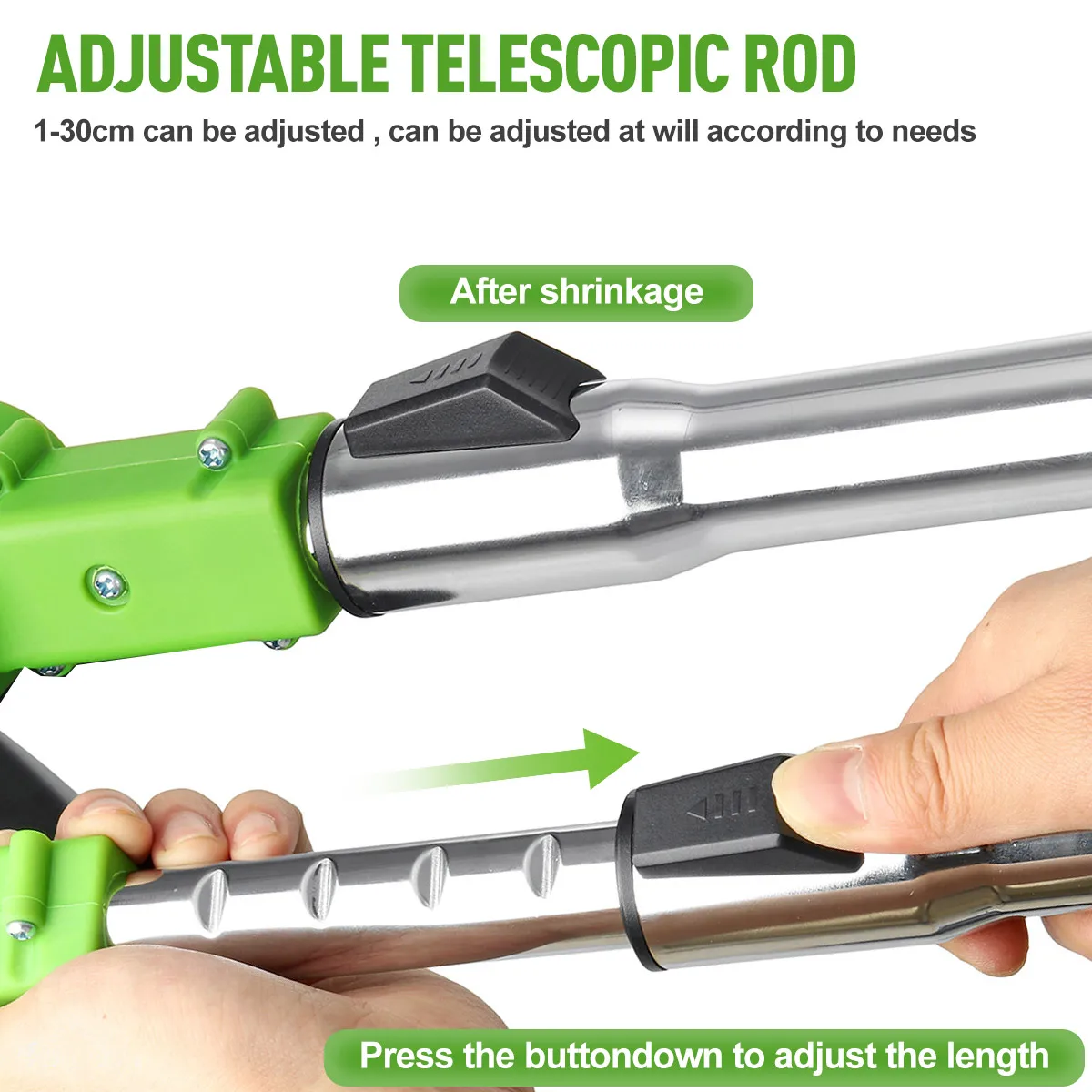 24 1800W Cordless Grass Trimmer Double Wheel Electric Lawn Mower Length Adjustable Garden Pruning Cutter Tools & 2 Battery