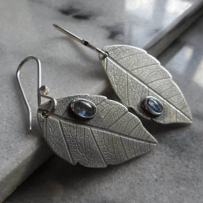 

Fashion Women Bohemian Style Silver Tree Leaf Earrings Party Jewelry Gifts