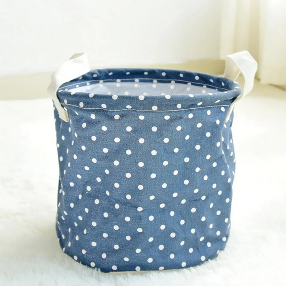 Маленькая корзина для хранения складная сумка Настольная мелочей из хлопка и