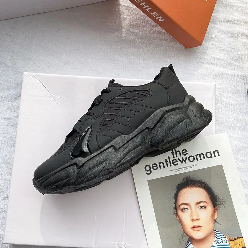

New Brand Women Chunky Sneakers Vulcanized Shoes Spring Korean Fashion Mesh Lace Up Casual Shoes Woman Trainers Old Dad Shoes