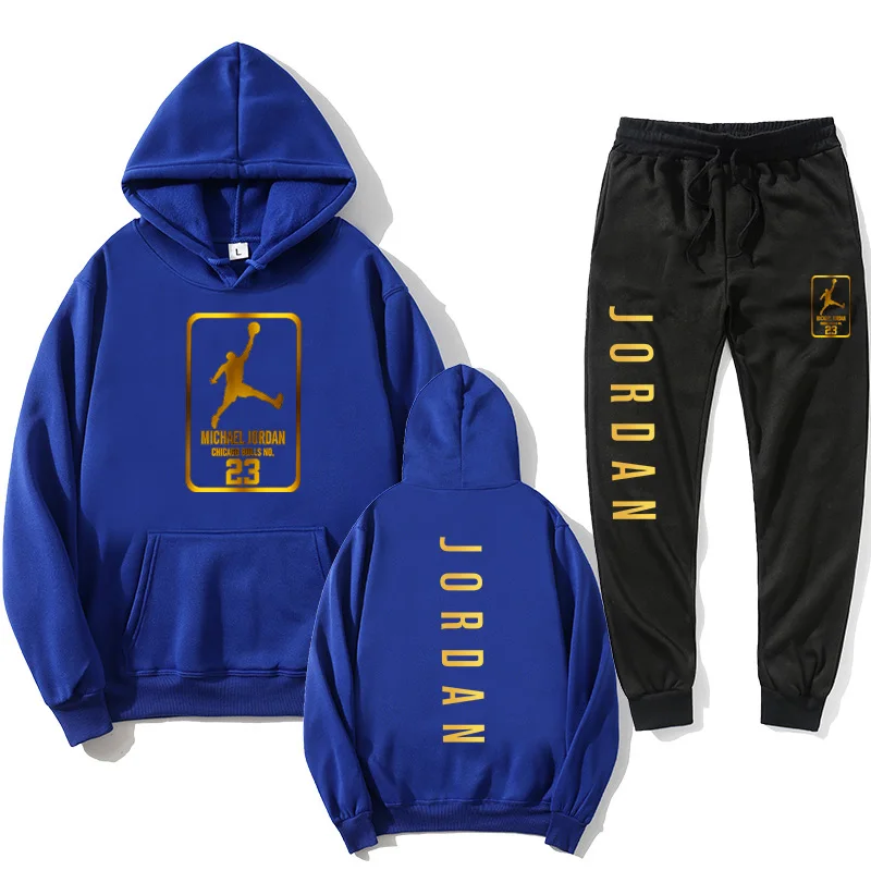 

2021 winter hoodie men's suit pullover + jogging pants running clothes women's pullover Jordan23 men's and women's clothing