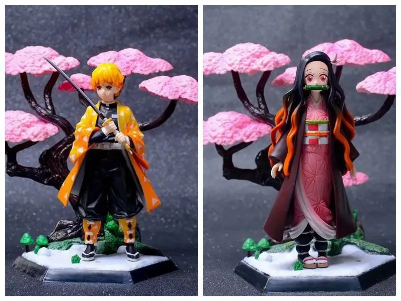 

Action Figure Kimetsu No Yaiba Figure Tanjirou Nezuko Inosuke figurine Anime Demon Slayer Action Figure Demon blade figures