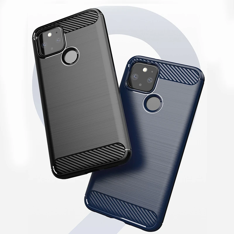 

Suitable for Google Pixel 5 Mobile Phone Case, Anti-Drop Silicone TPU Brushed Protective Soft Case
