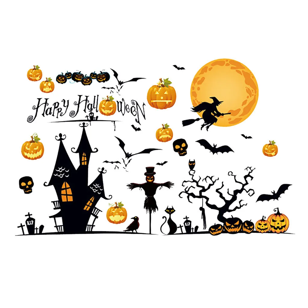 Настенная Наклейка для комнаты украшение на Хэллоуин стикер стену s ужас дверь