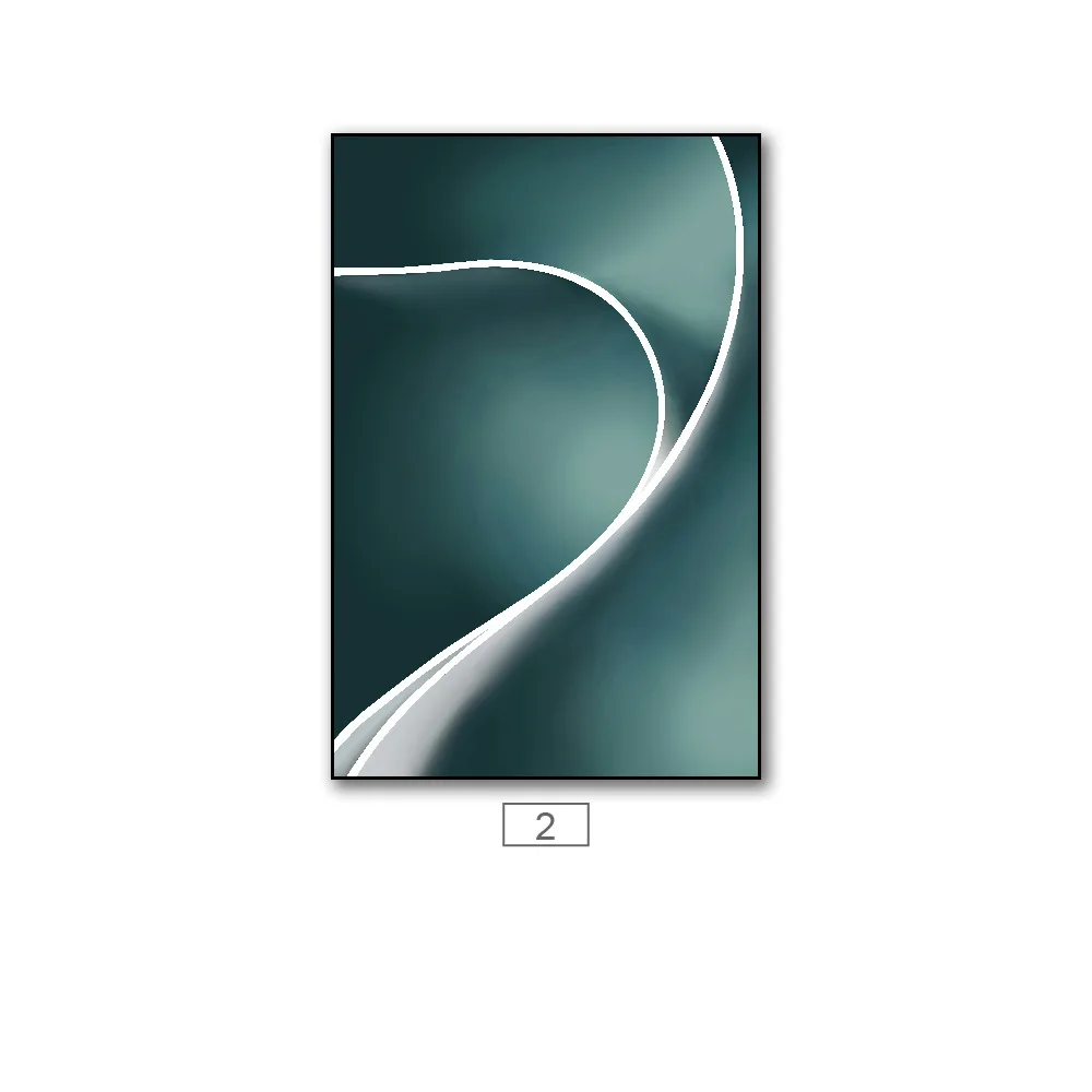 

Modern Canvas Painting Wall Art Blue Green Abstract Print Poster Nordic Wall Decorations Living Room White Pictures Home Decor