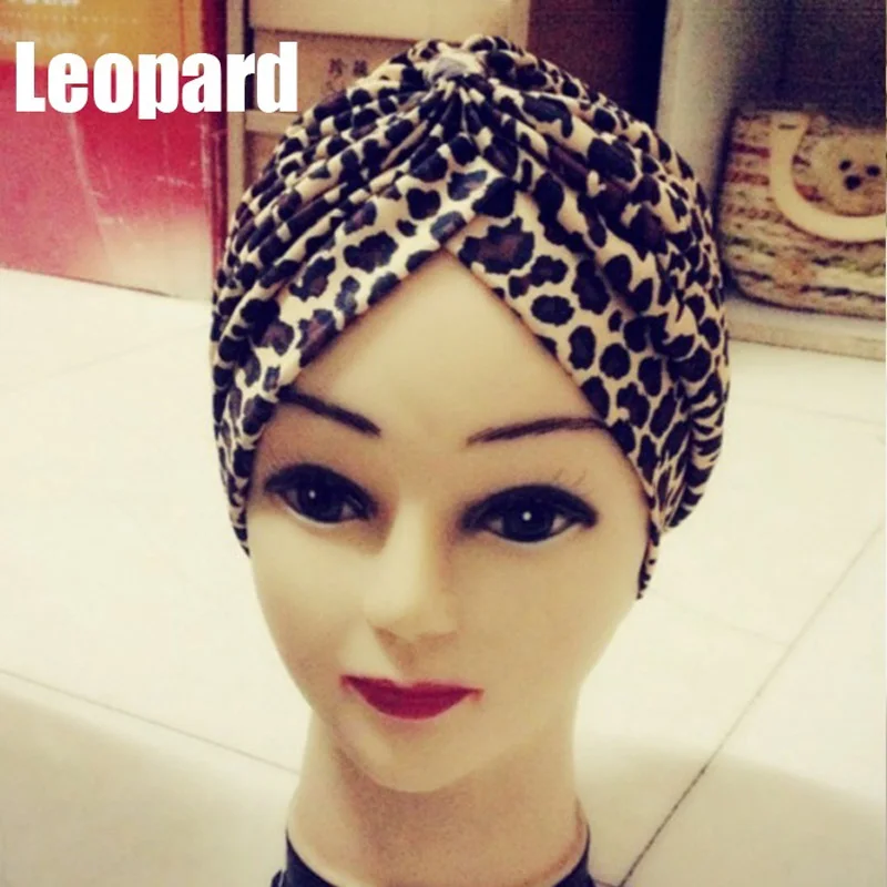 

Fashion Leopard Gold Turban Chemo Hair Head Wrap Yoga Cap Bath Cap New AC889