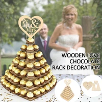 chocolate snack display holder diy party decoration wedding dessert stand birthday candy cake rack mr mrs heart pattern