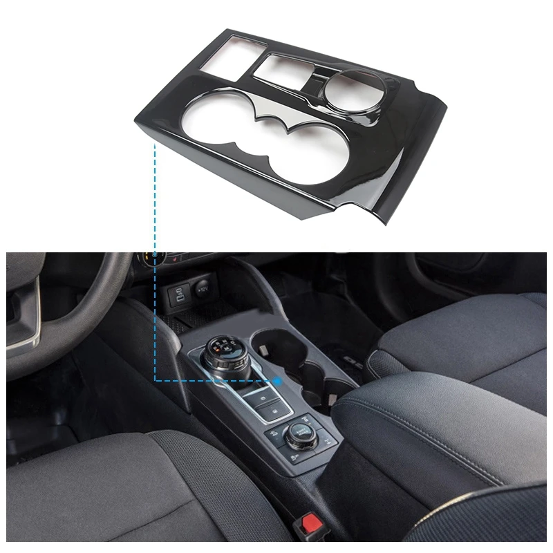 

NEW-Car Gear Shift Panel Knob Cover Decal Interior Control Gear Box Shift Panel for Ford Bronco 2021 Bright Black
