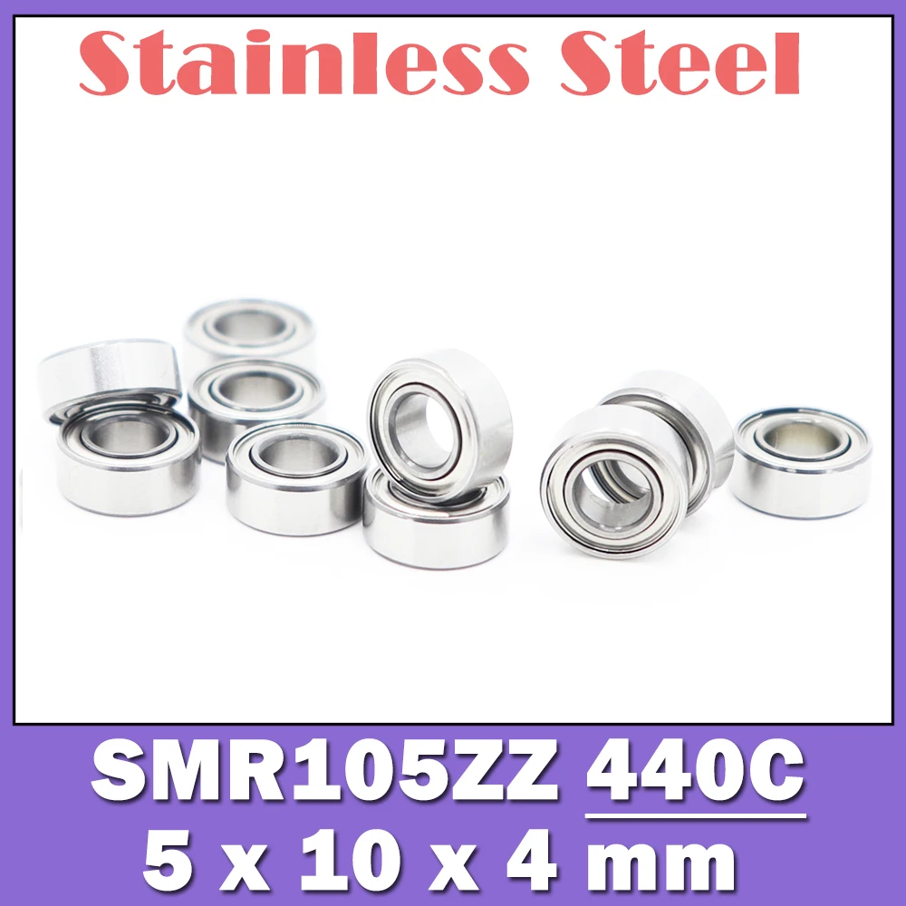

SMR105ZZ Bearing 5*10*4 mm ( 10 PCS ) Stainless Steel Ball Bearings Shielded SMR105Z SMR105 Z ZZ