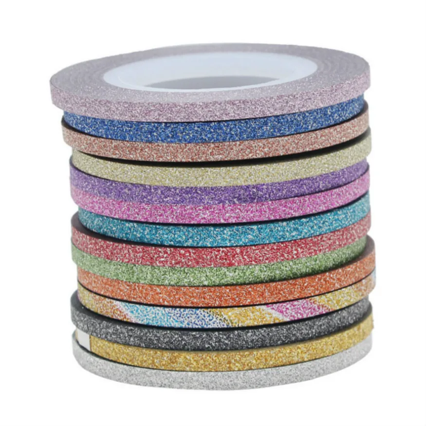 Лидер продаж года 12 цветов блестящие водные переводные наклейки для ногтевого