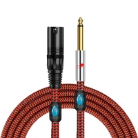 14 inch ts mono 6 35mm to xlr 3 pin male audio cable for microphone mixer guitar amplifier speaker system instrument cords