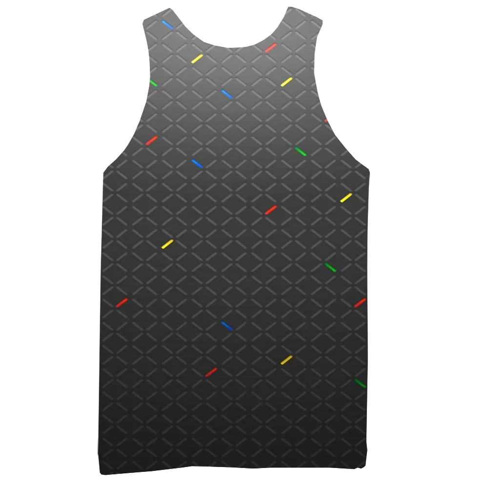 

Men's Graphic Tank Top 3D Print Sleeveless Pattern Top Black Tees
