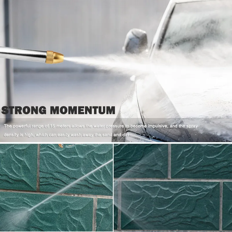 

Portable High-Pressure Car Wash Water Gun Adjustable Spray Flexible Home Garden Watering Water Gun Cleaning Water Gun