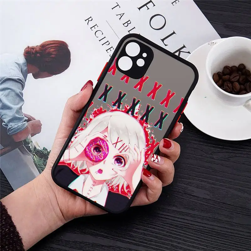 

anime JUUZOU SUZUYA Tokyo Ghouls Phone Case Transparent Matte for iPhone 7 8 11 12 s mini pro X XS XR MAX Plus cover funda