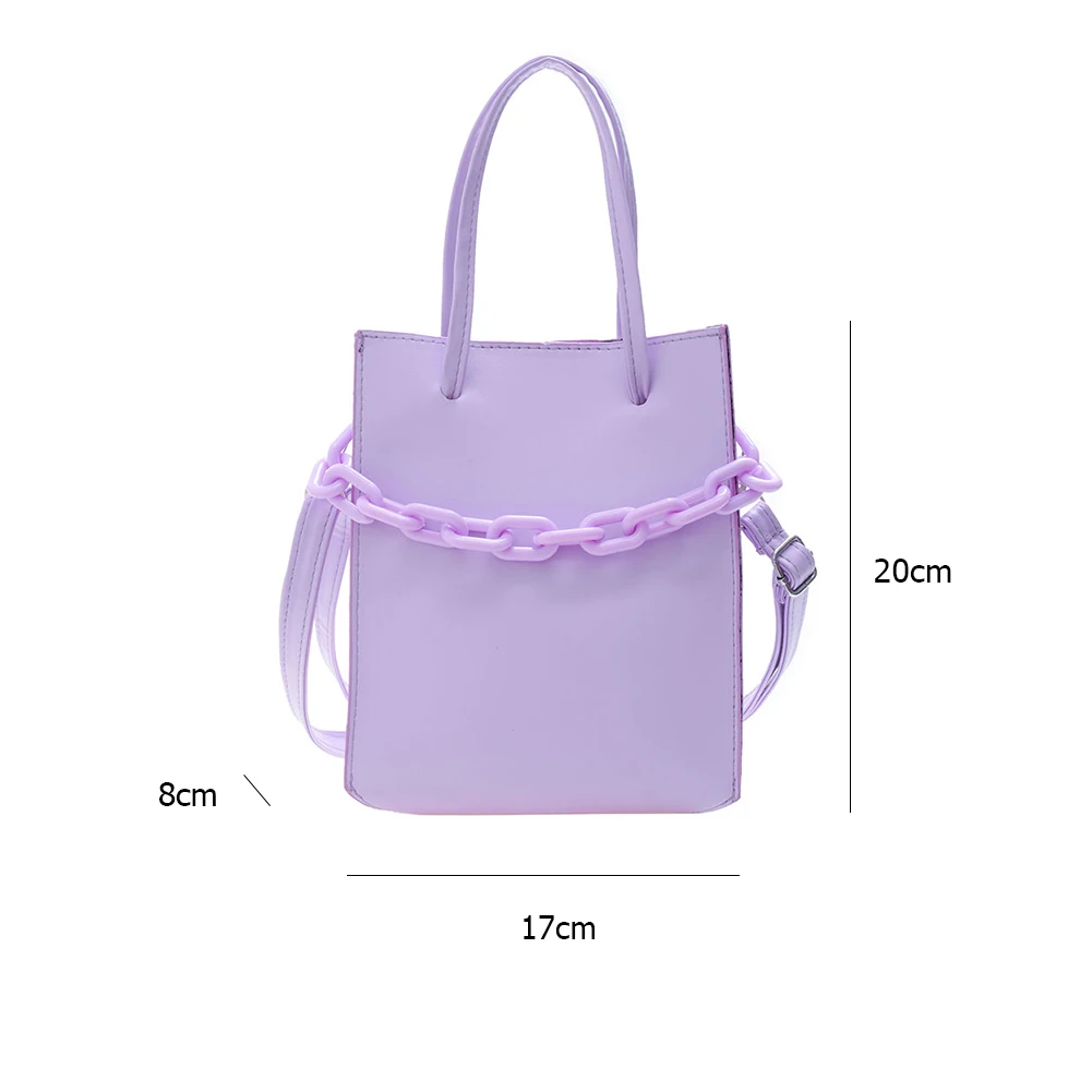 

Fashion Women Solid Candy Color Bucket Messenger Bag PU Leather Ladies Casual All-Match Chain Shoulder Bag Bucket Handbag