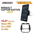 Tesla Style PX6 Android 10,0 Автомобильный мультимедийный видеоплеер навигация GPS Радио BT 2din 2 Din для Renault Kaptur Captur 2018 2019