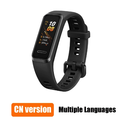 Graphite Black Смарт-браслет huawei Band 4, измеритель уровня кислорода в крови, Смарт-часы, монитор сердечного ритма, новые часы с usb-разъемом, зарядка - Цвет: Graphite Black