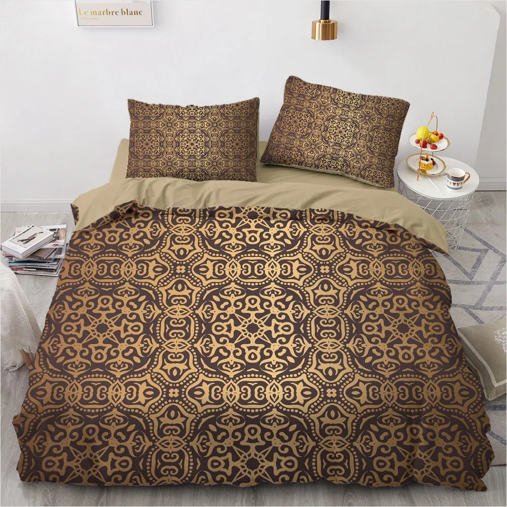 Черное роскошное покрывало с 3D рисунком двойное постельное белье пододеяльник