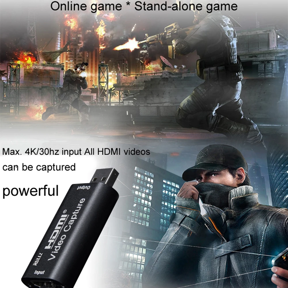 Карта захвата аудио-и видеосъемки USB 2 0 HD 1 канал HDMI-совместима с 1080P карта