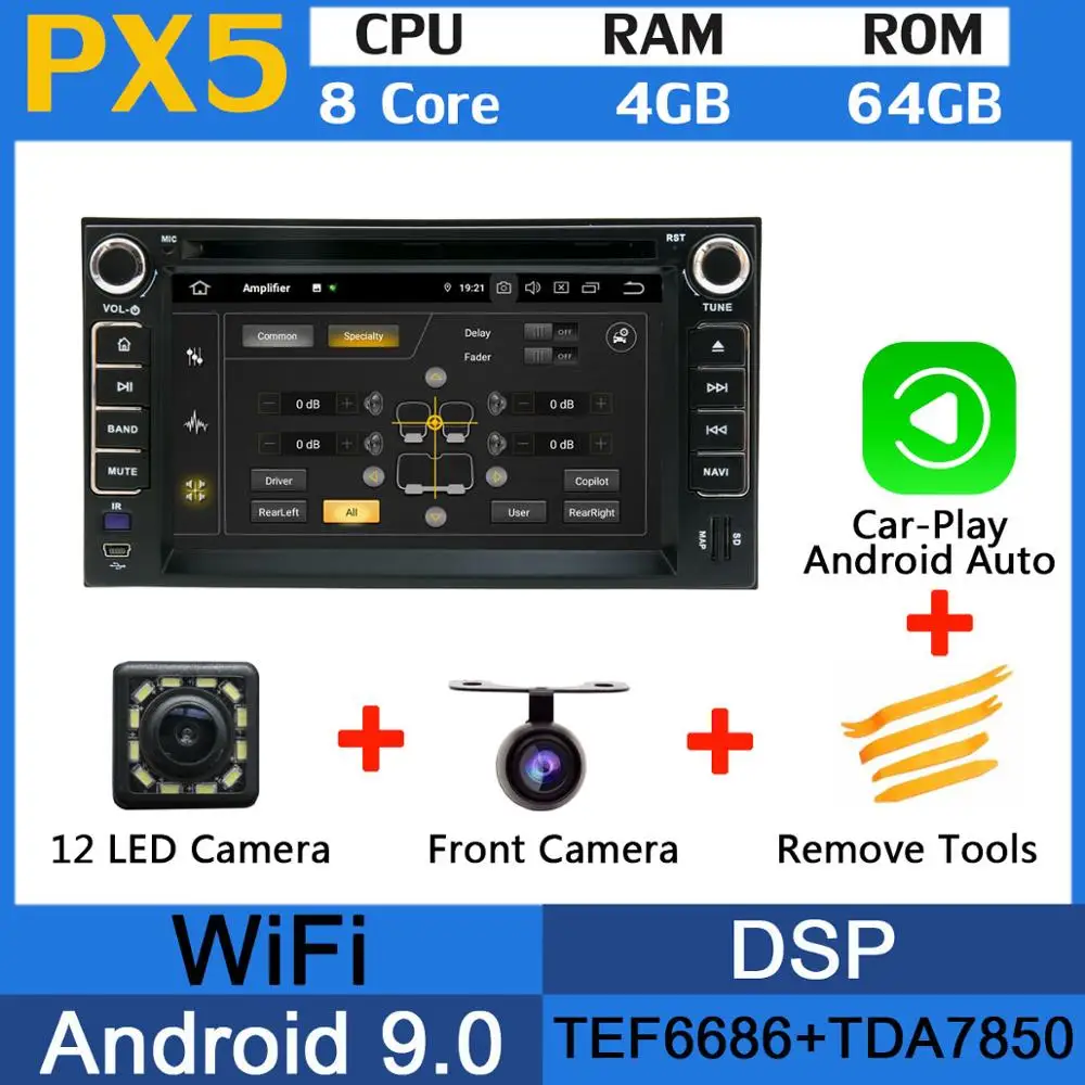 Восьмиядерный 4G+ 64G Android 9,0 5 USB автомобильный DVD для Kia Picanto Magenta LOTZE Carnival R Grand Carnival VQ автомобильный Радио gps - Цвет: PX5-CarPlay
