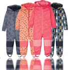 Комбинезон флисовый детский, для мальчиков и девочек 2-10 лет, ветрозащитный, непромокаемый