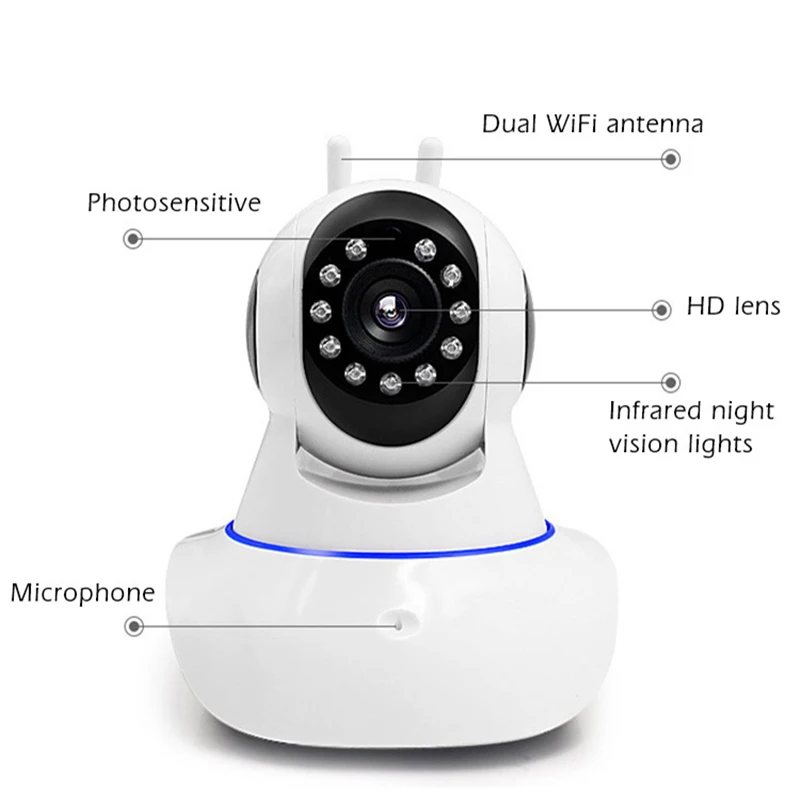 

1080P Video Surveillance Cameras With Wifi PTZ Dome Indoor Two Way Audio Smart Home Security Motion Detection Wireless IP Camera
