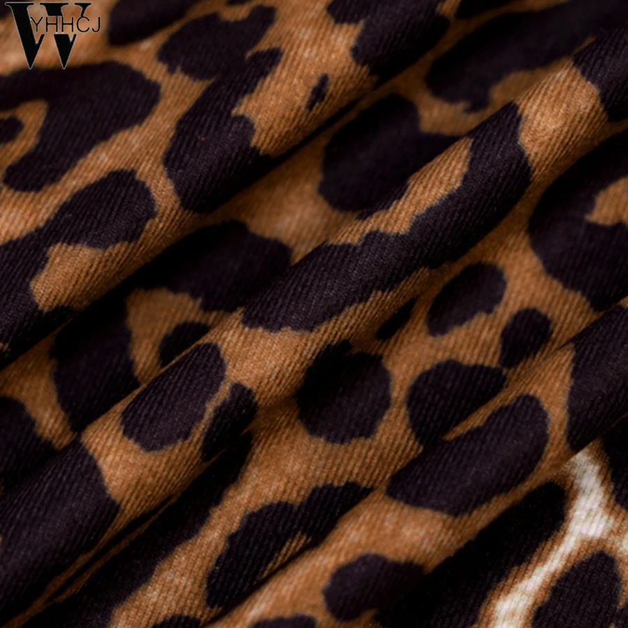 

WYHHCJ New 2020 long sleeve leopard high neck skinny bodysuit autumn winter women fashion streetwear outfits bodycon body