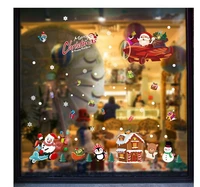 christmas window wall stickers bedroom living room glass doors and windows background decoration stickers 60x90cm