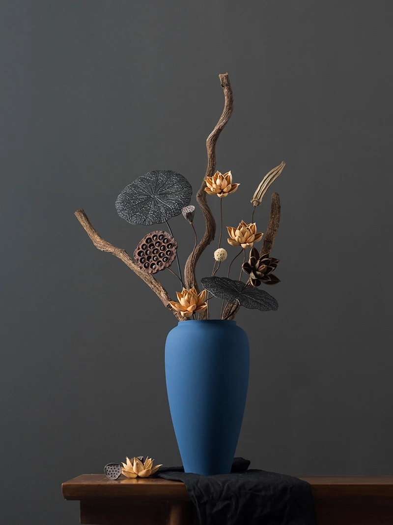 

Dry flower ornament large bunch of real flowers air dried flower bunch lotus flower vase