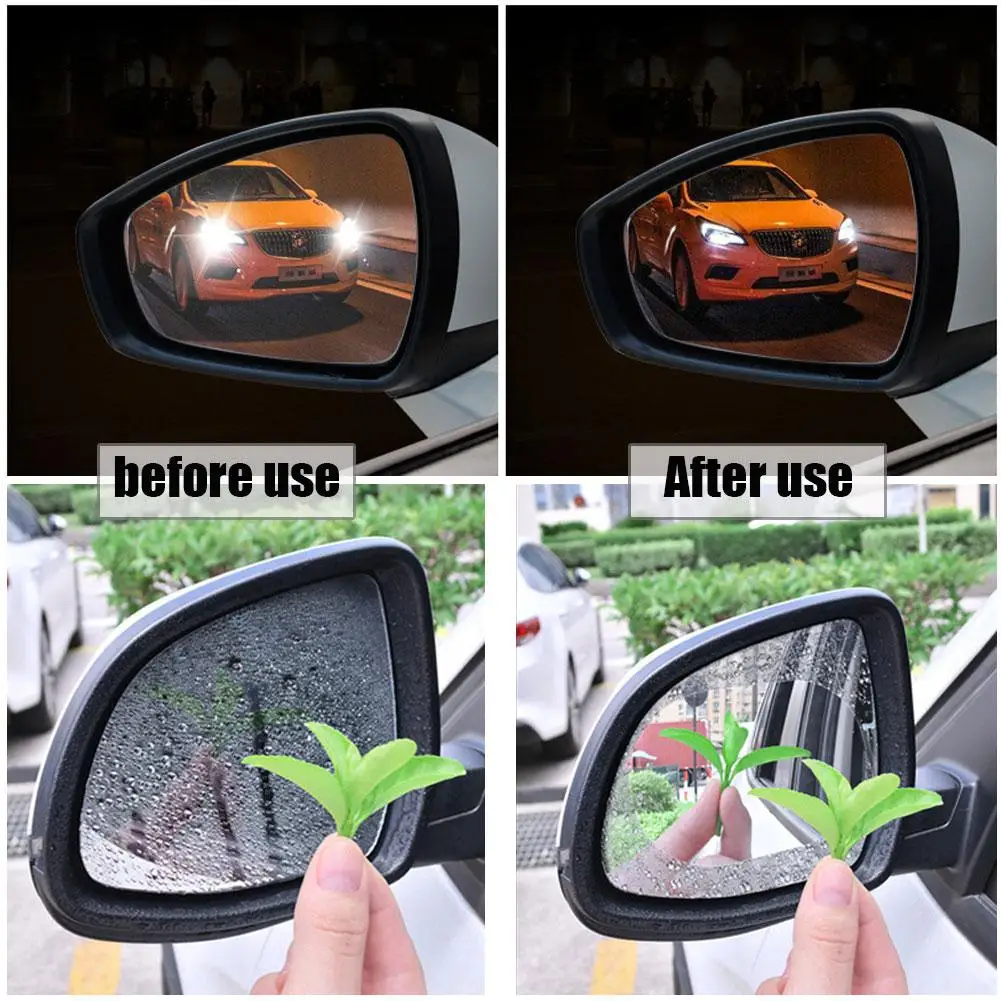 2PCS Car Side Window Protective Film Rear View Mirror Anti Fog Waterproof Rainproof Glare Membrane Motorcycle Sticker | Автомобили и