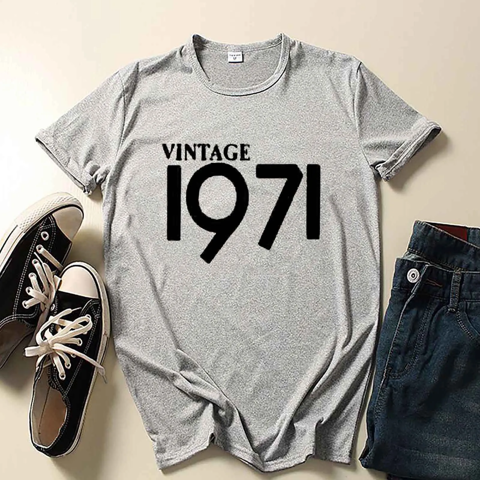 

Vintage 1971 Letter Print Women T Shirt Short Sleeve O Neck Loose Women Tshirt Ladies Tee Shirt Tops Clothes Camisetas Mujer