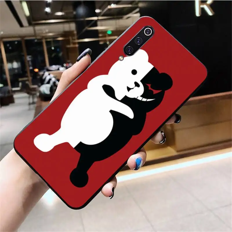 Мягкий силиконовый черный чехол Kumamon Danganronpa Monokuma для телефона Huawei Honor 30 20 10 9 8 8x 8c v30