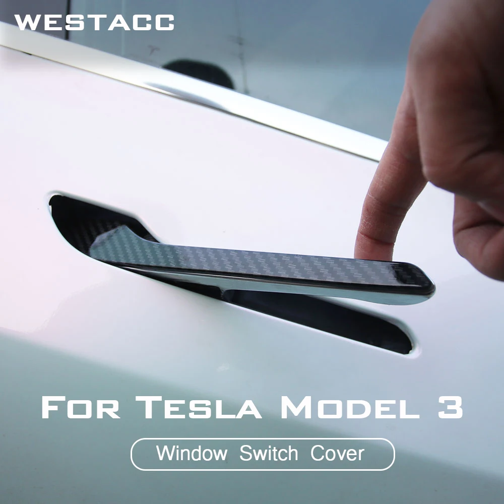 

4 шт., Защитная Наклейка на дверную ручку автомобиля Tesla Model 3 2016 - 2021