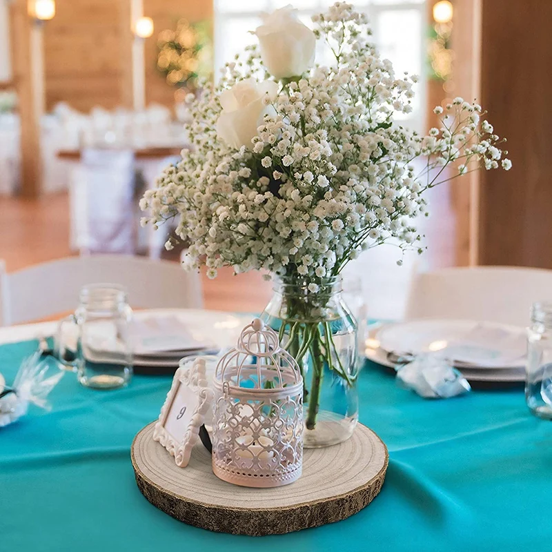 

5Pcs Large Wood Slices for Centerpieces - Wood Centerpieces for Tables, 9 to 9.5 Inches, Rustic Wedding Centerpiece