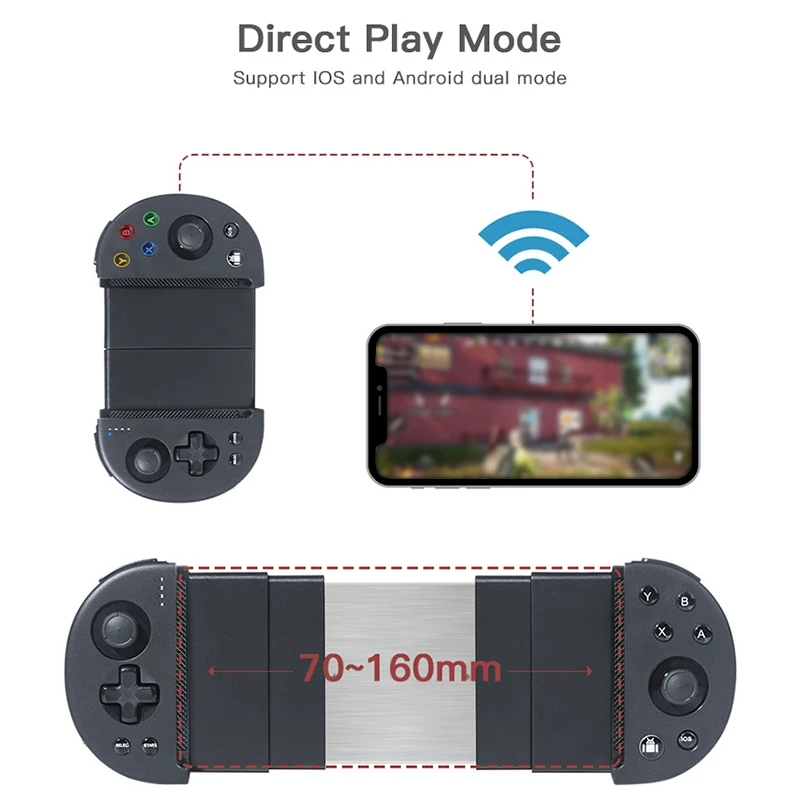 

Game Controller for PUBG Retractable Joystick Gamepad Bluetooth Wireless Game Controller for Ios Android Smartphone