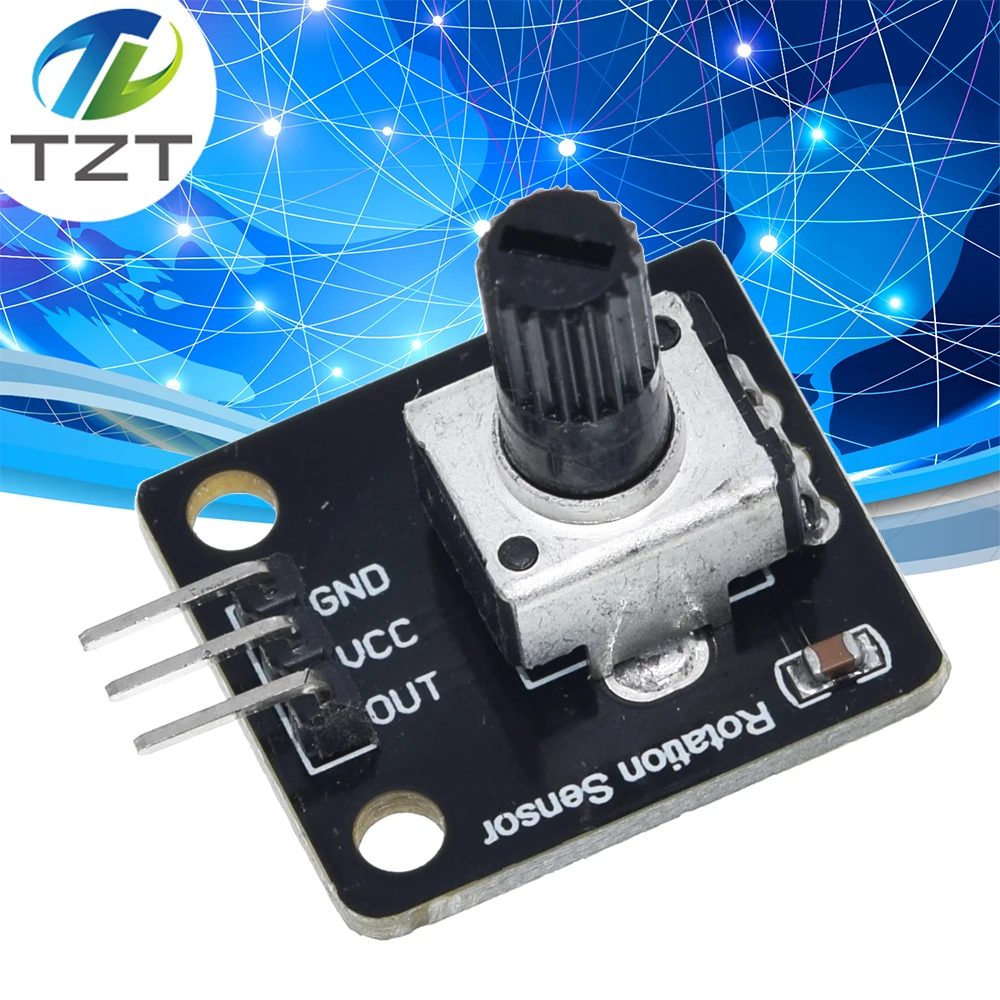 Роторный потенциометр TZT аналоговый ручной модуль для Raspberry Pi Arduino электронные