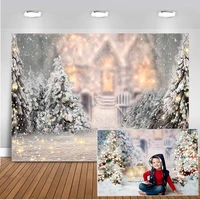christmas winter tree glitter backdrop xmas white snow happy new year photo background for kids portrait photo studio photocall